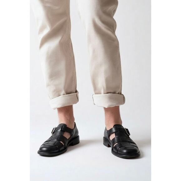 VTG Leather Fisherman Sandals Mens 9.5 Italy Quiet Luxury Coastal Mediterranean main image 6